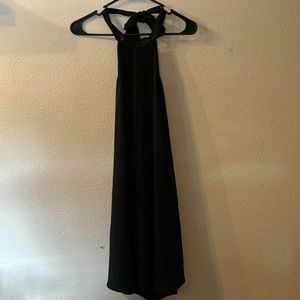 NWT Zara black fringe backless dress size small